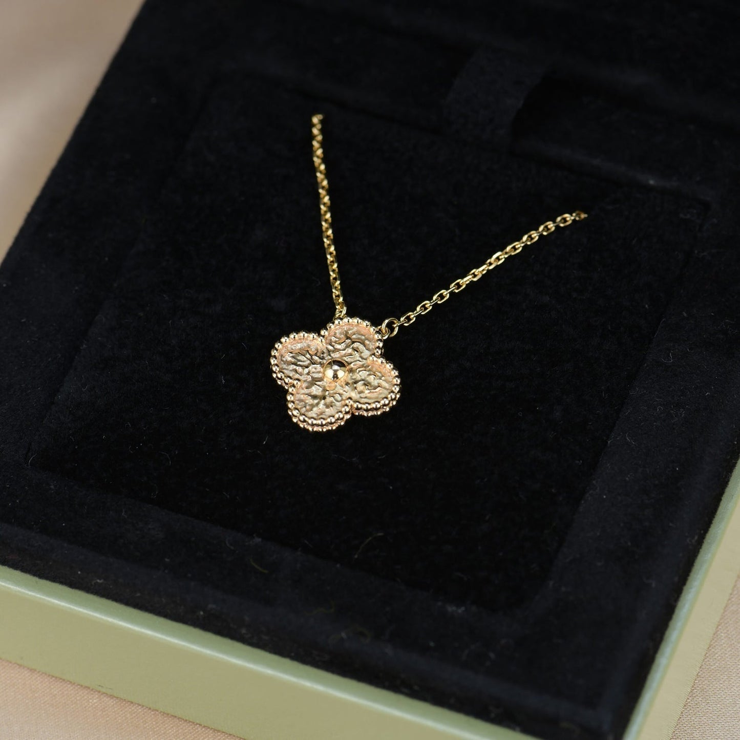 [Clover Jewelrys]CLOVER 15MM  BRONZING NECKLACE