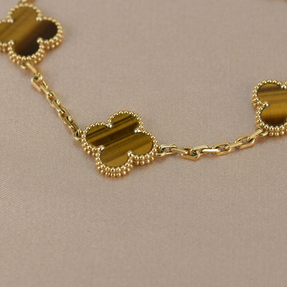 [Clover Jewelrys]CLOVER  5 MOTIFS TIGER EYE BRACELET