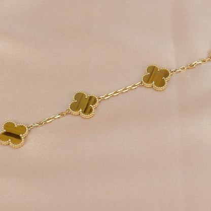 [Clover Jewelrys]CLOVER  5 MOTIFS TIGER EYE BRACELET