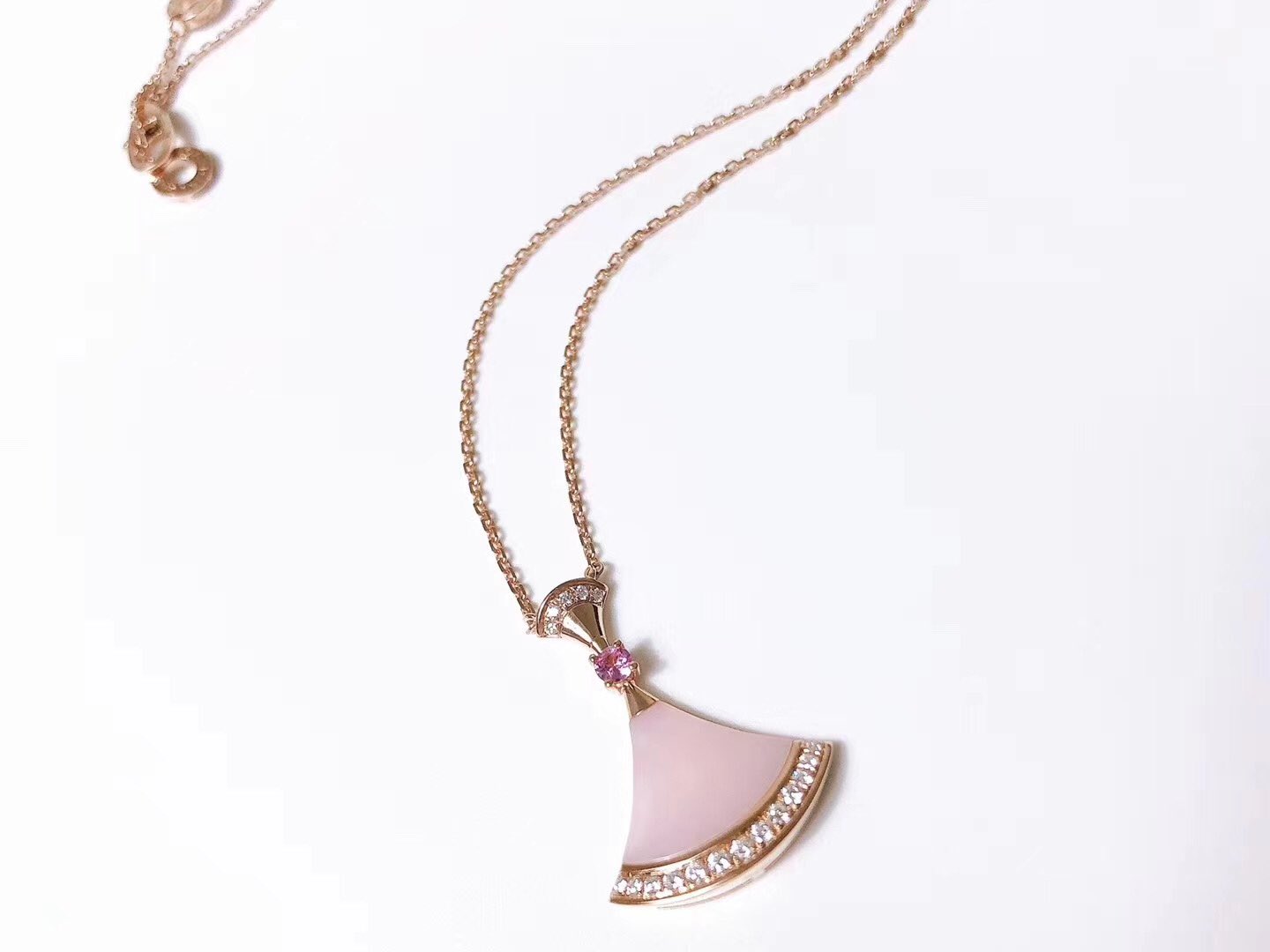 [Clover Jewelrys]DREAM NECKLACE PINK MOP DIAMOND