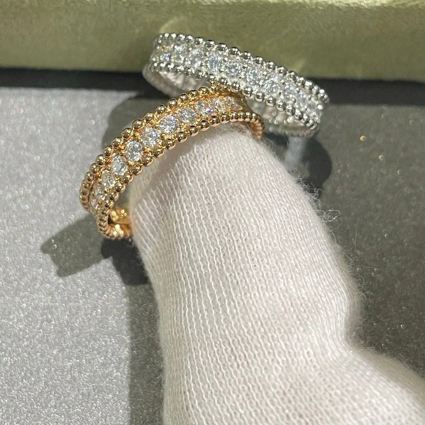 [Clover Jewelrys]PERLEE DIAMOND ROSE GOLD RING