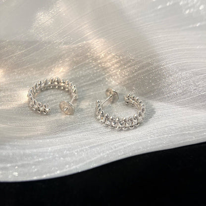 [Clover Jewelrys]CLASH SMALL HOOP EARRINGS