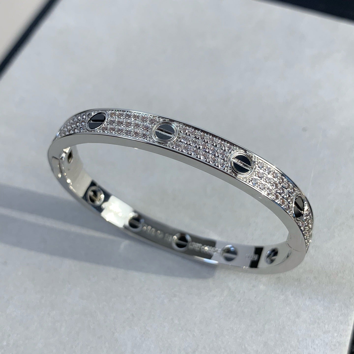 [Clover Jewelrys]LOVE BRACELET 6.1MM DIAMOND-PAVED CERAMIC