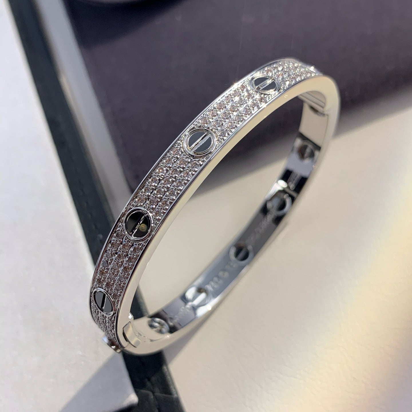 [Clover Jewelrys]LOVE BRACELET 6.1MM DIAMOND-PAVED CERAMIC