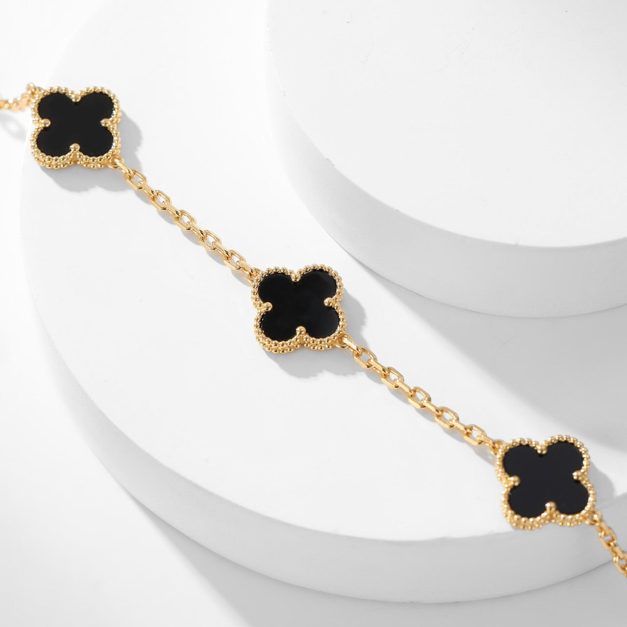 [Clover Jewelrys]CLOVER 10 MOTIFS ONYX NECKLACE