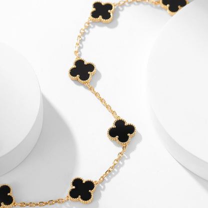 [Clover Jewelrys]CLOVER 10 MOTIFS ONYX NECKLACE