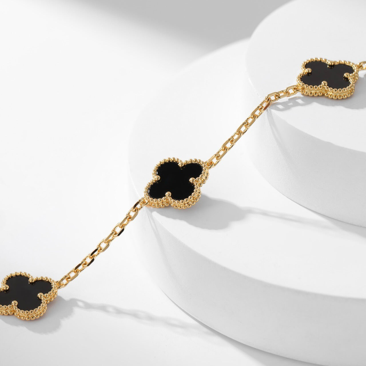 [Clover Jewelrys]CLOVER 10 MOTIFS ONYX NECKLACE