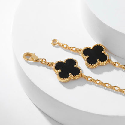 [Clover Jewelrys]CLOVER 10 MOTIFS ONYX NECKLACE