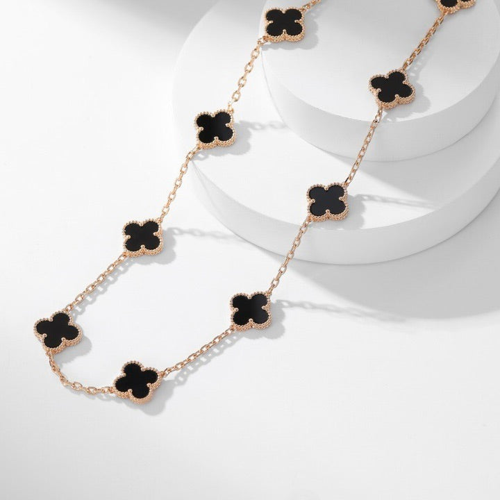 [Clover Jewelrys]CLOVER 10 MOTIFS ONYX NECKLACE