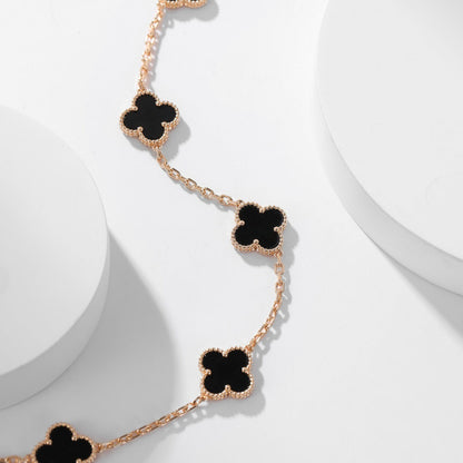 [Clover Jewelrys]CLOVER 10 MOTIFS ONYX NECKLACE