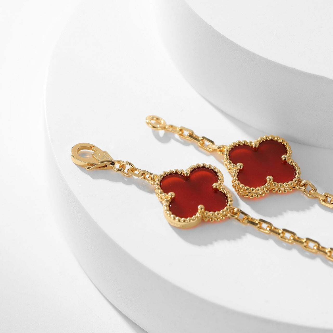 [Clover Jewelrys]CLOVER 10 MOTIFS CARNELIAN NECKLACE