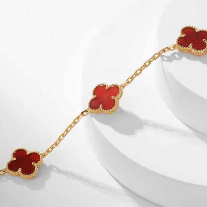 [Clover Jewelrys]CLOVER 10 MOTIFS CARNELIAN NECKLACE