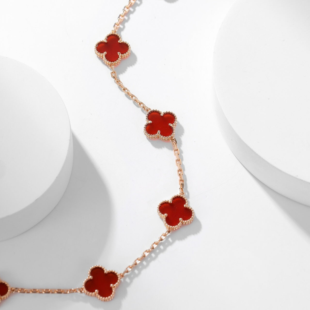 [Clover Jewelrys]CLOVER 10 MOTIFS CARNELIAN NECKLACE