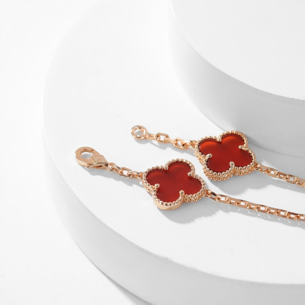 [Clover Jewelrys]CLOVER 10 MOTIFS CARNELIAN NECKLACE