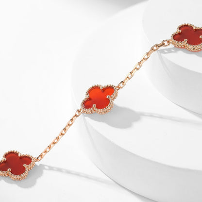 [Clover Jewelrys]CLOVER 10 MOTIFS CARNELIAN NECKLACE