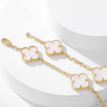 [Clover Jewelrys]CLOVER 10 MOTIFS WHITE MOTHER OF PEARL NECKLACE