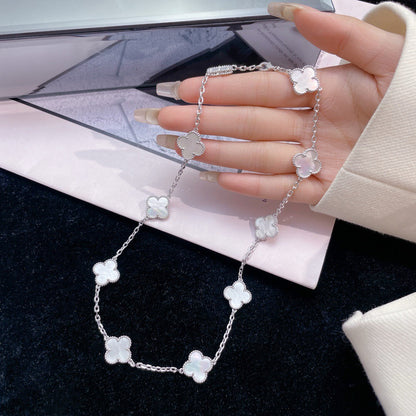 [Clover Jewelrys]CLOVER 10 MOTIFS WHITE MOTHER OF PEARL NECKLACE