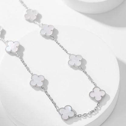 [Clover Jewelrys]CLOVER 10 MOTIFS WHITE MOTHER OF PEARL NECKLACE