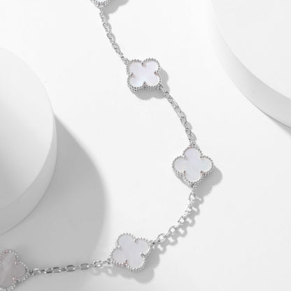 [Clover Jewelrys]CLOVER 10 MOTIFS WHITE MOTHER OF PEARL NECKLACE