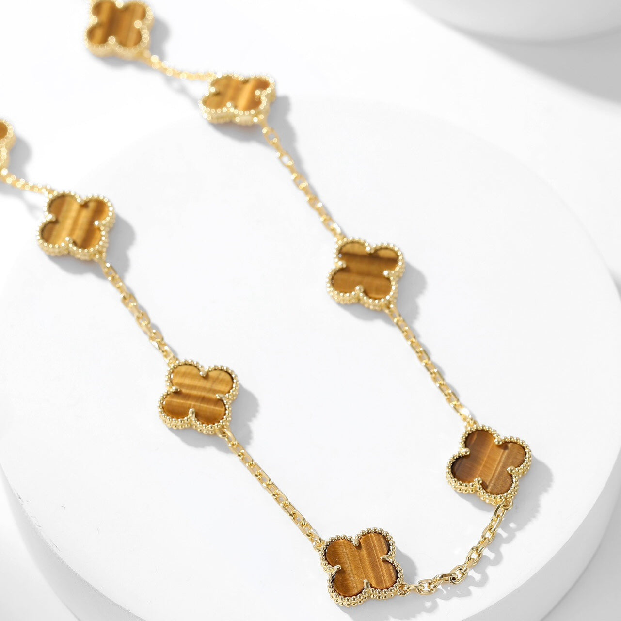 [Clover Jewelrys]CLOVER 10 MOTIFS TIGER EYE NECKLACE