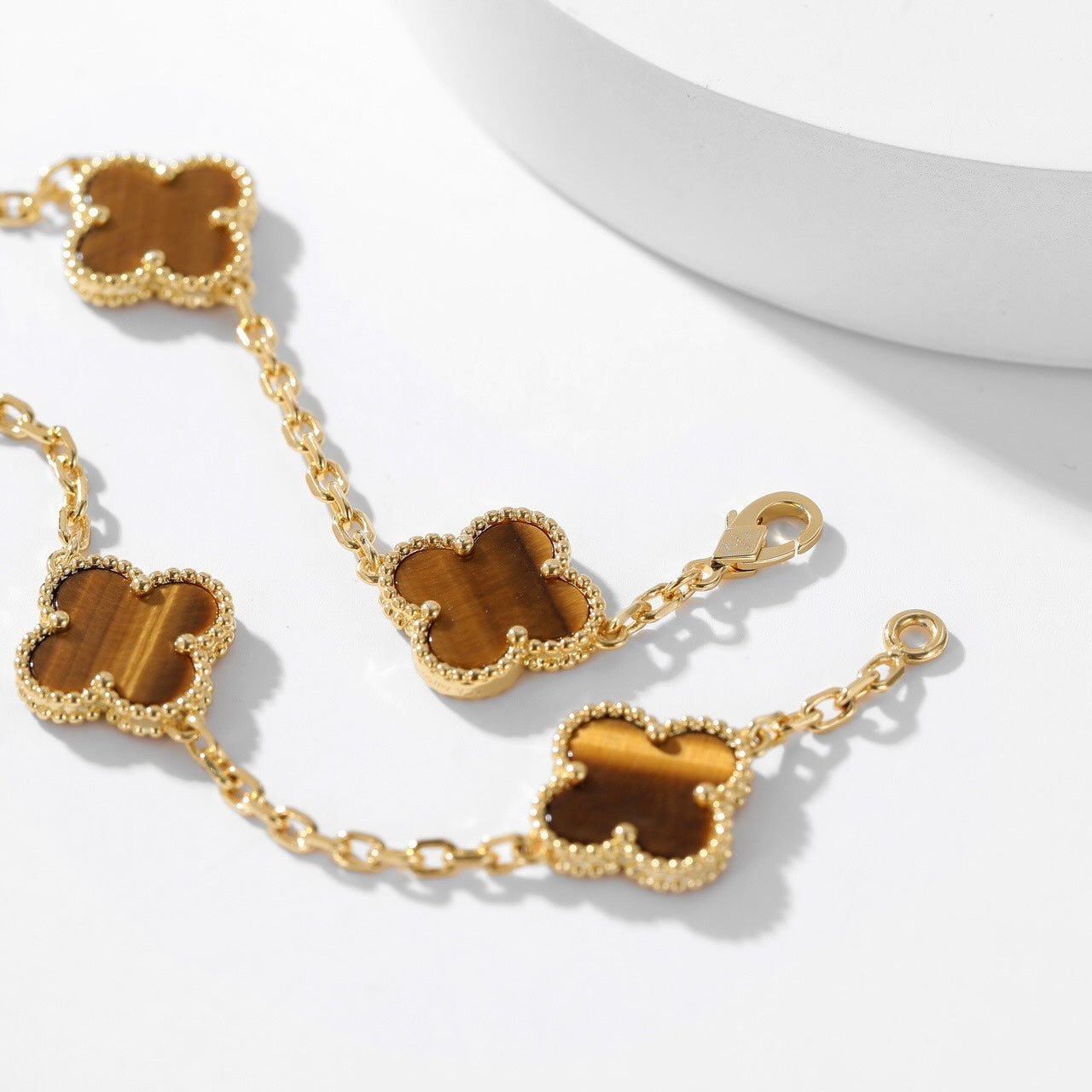 [Clover Jewelrys]CLOVER 10 MOTIFS TIGER EYE NECKLACE