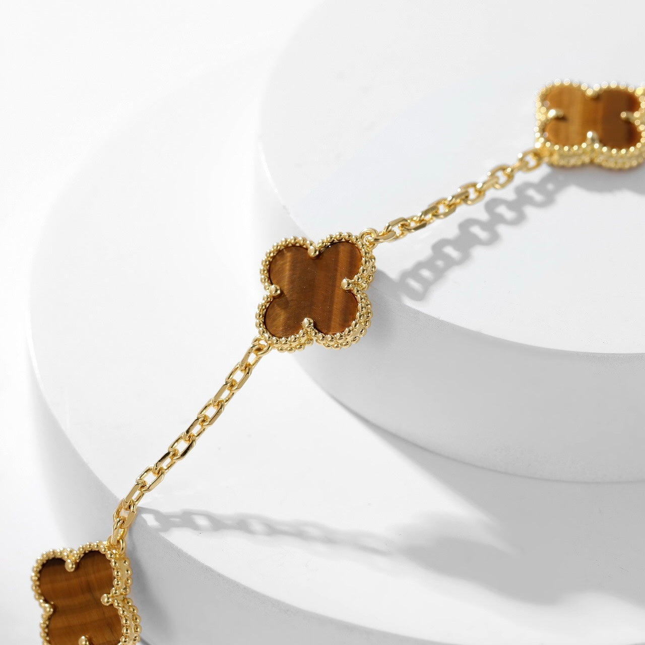 [Clover Jewelrys]CLOVER 10 MOTIFS TIGER EYE NECKLACE