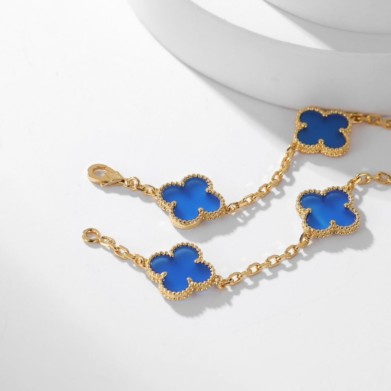 [Clover Jewelrys]CLOVER 10 MOTIFS BLUE AGATE NECKLACE