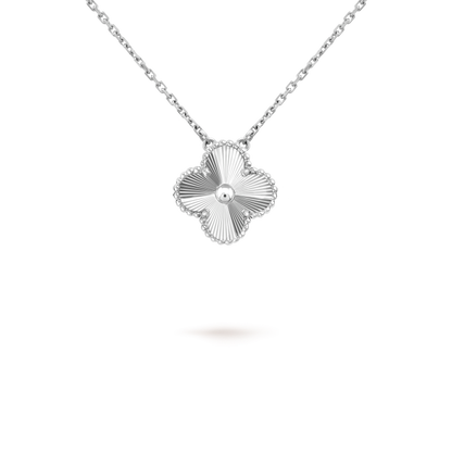 [Clover Jewelrys]CLOVER 15MM LASER NECKLACE SILVER