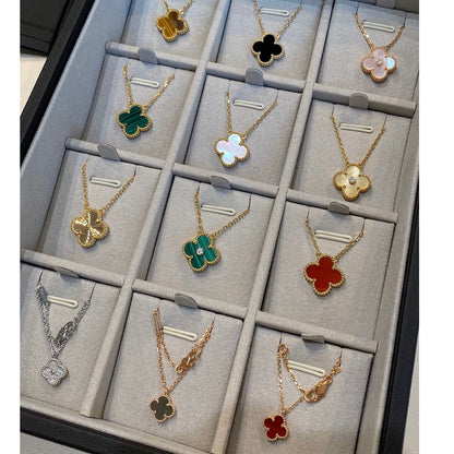 [Clover Jewelrys]CLOVER 15MM DIAMOND SINGLE FLOWER NECKLACE