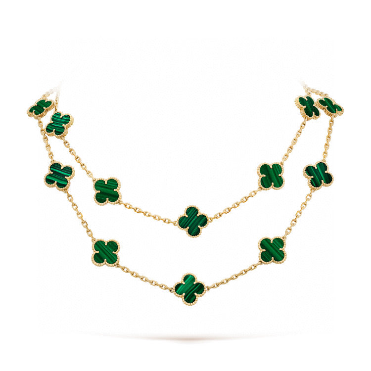 [Clover Jewelrys]CLOVER 20 MOTIFS MALACHITE GOLD