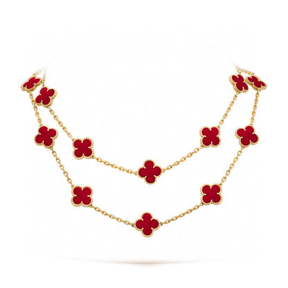 [Clover Jewelrys]CLOVER 20 MOTIFS CARNELIAN NECKLACE