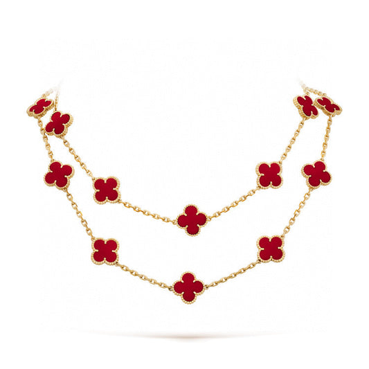 [Clover Jewelrys]CLOVER 20 MOTIFS CARNELIAN NECKLACE