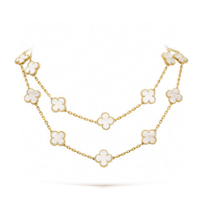 [Clover Jewelrys]CLOVER 20 MOTIFS WHITE MOP NECKLACE