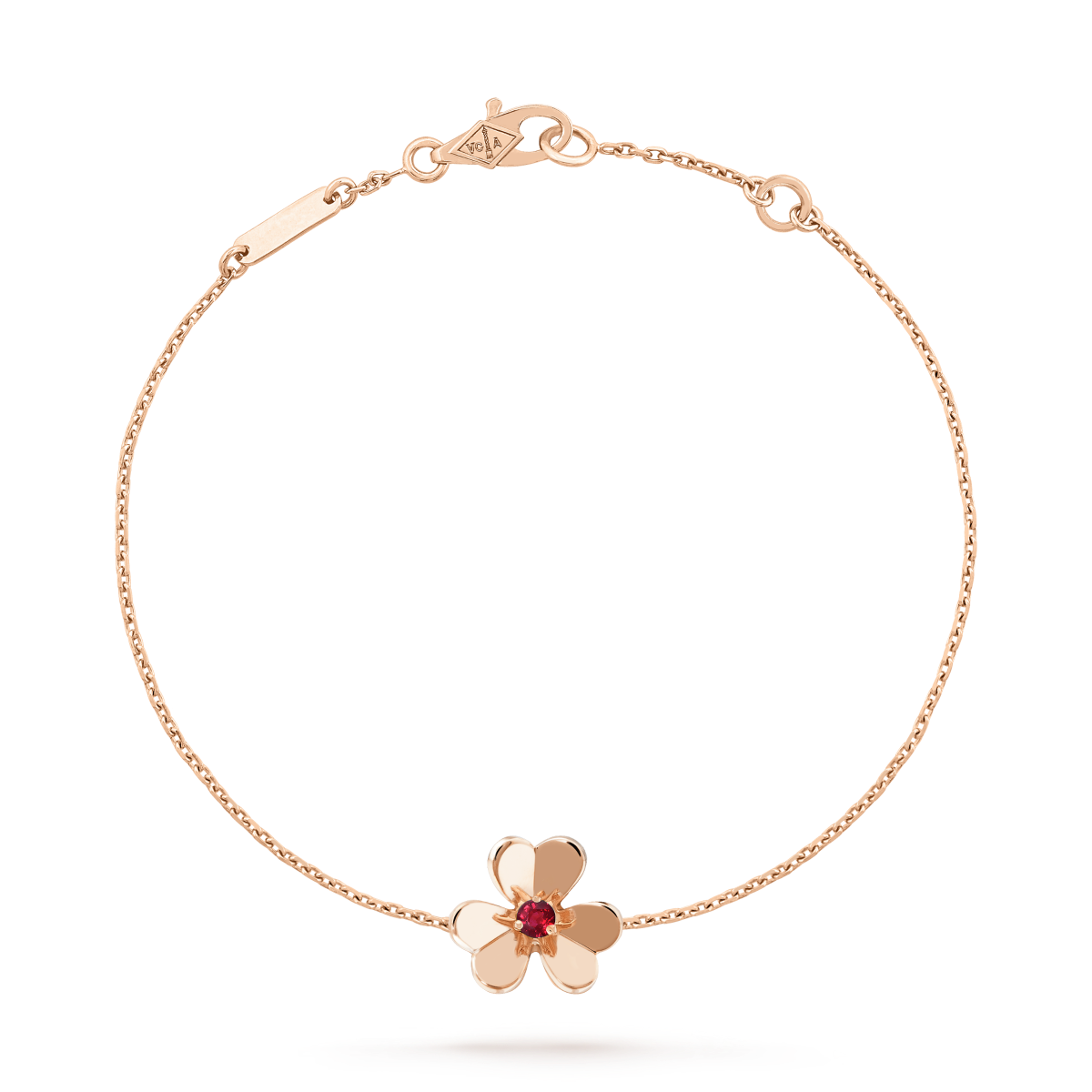 [Clover Jewelrys]FRIVOLE GOLD FLOWER PINK MALACHITE BRACELET