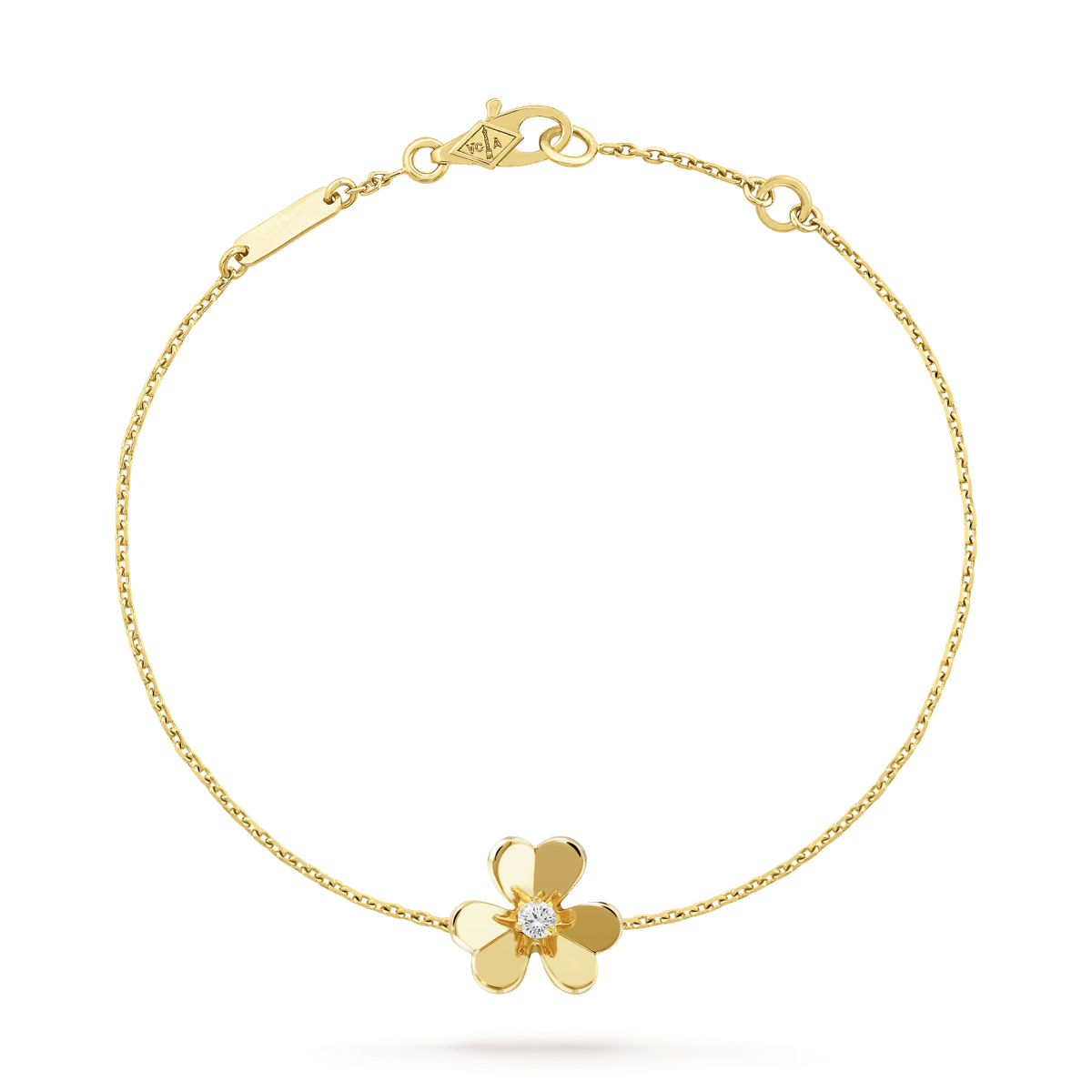 [Clover Jewelrys]FRIVOLE GOLD FLOWER PINK MALACHITE BRACELET