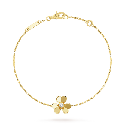 [Clover Jewelrys]FRIVOLE GOLD FLOWER PINK MALACHITE BRACELET