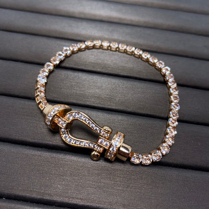 [Clover Jewelrys]FORCE  HORSESHOE  DIAMOND TENNIS BRACELET