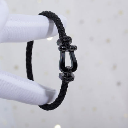 [Clover Jewelrys]FORCE LARGE SERIES HORSESHOE BLACK SAMURAI BRACELET