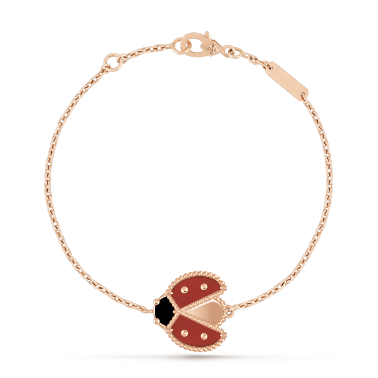 [Clover Jewelrys]LUCKY SPRING 1 MOTIF PINK GOLD BRACELET