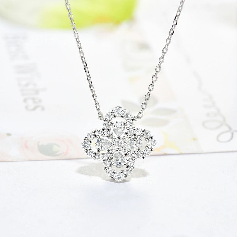 [Clover Jewelrys]LOOP NECKLACE FULL MOTIF DIAMOND 16MM MULTIPLE COLORS