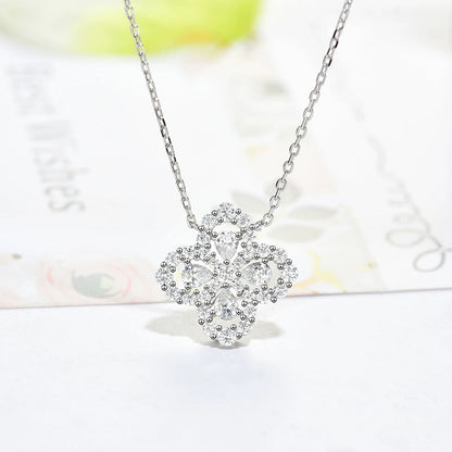 [Clover Jewelrys]LOOP NECKLACE FULL MOTIF DIAMOND 16MM MULTIPLE COLORS