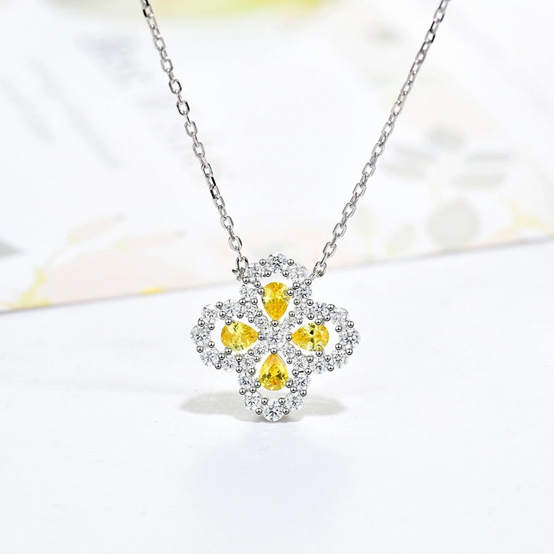 [Clover Jewelrys]LOOP NECKLACE FULL MOTIF DIAMOND 16MM MULTIPLE COLORS