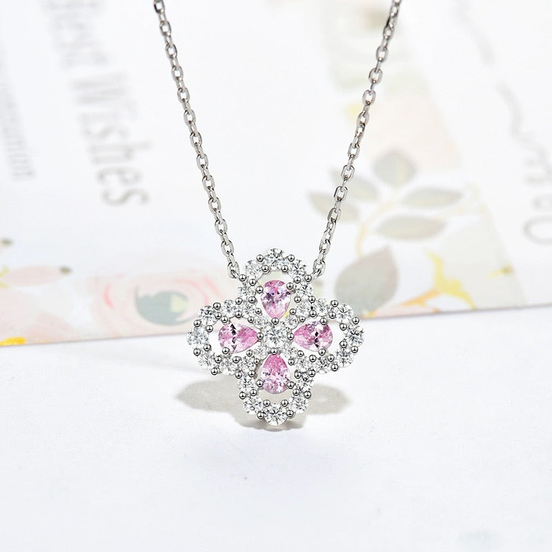 [Clover Jewelrys]LOOP NECKLACE FULL MOTIF DIAMOND 16MM MULTIPLE COLORS