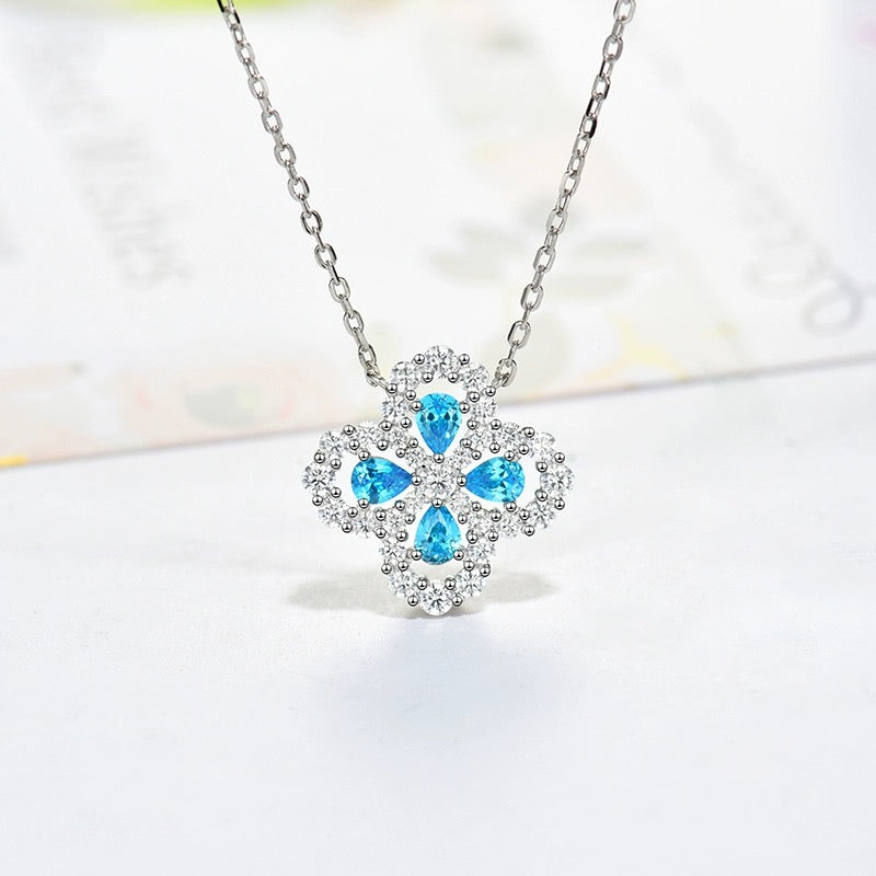 [Clover Jewelrys]LOOP NECKLACE FULL MOTIF DIAMOND 16MM MULTIPLE COLORS