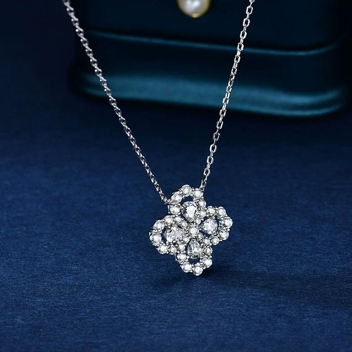 [Clover Jewelrys]LOOP NECKLACE FULL MOTIF DIAMOND 16MM MULTIPLE COLORS