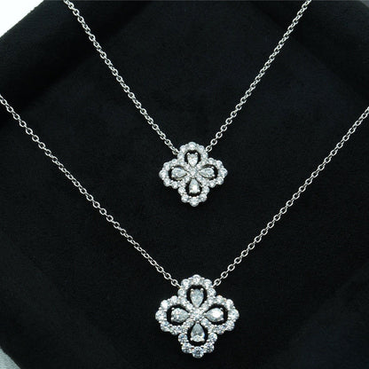 [Clover Jewelrys]LOOP NECKLACE FULL MOTIF DIAMOND COMBINATION