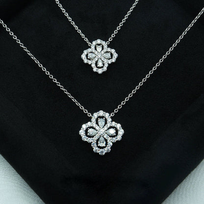 [Clover Jewelrys]LOOP NECKLACE FULL MOTIF DIAMOND COMBINATION