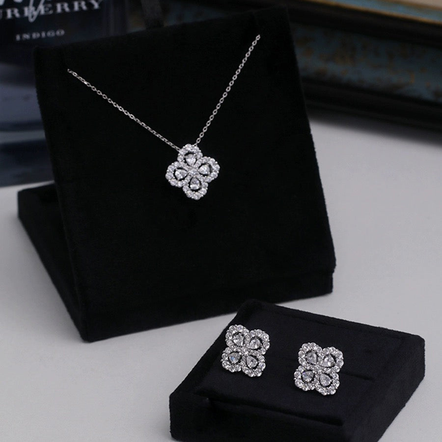 [Clover Jewelrys]LOOP NECKLACE FULL MOTIF DIAMOND COMBINATION