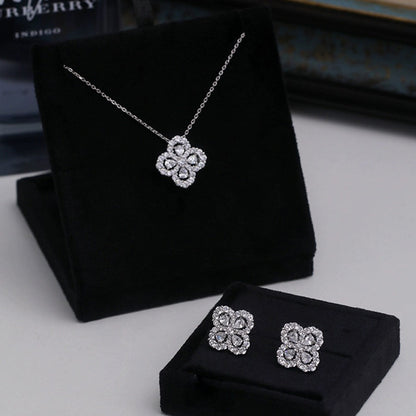 [Clover Jewelrys]LOOP NECKLACE FULL MOTIF DIAMOND COMBINATION