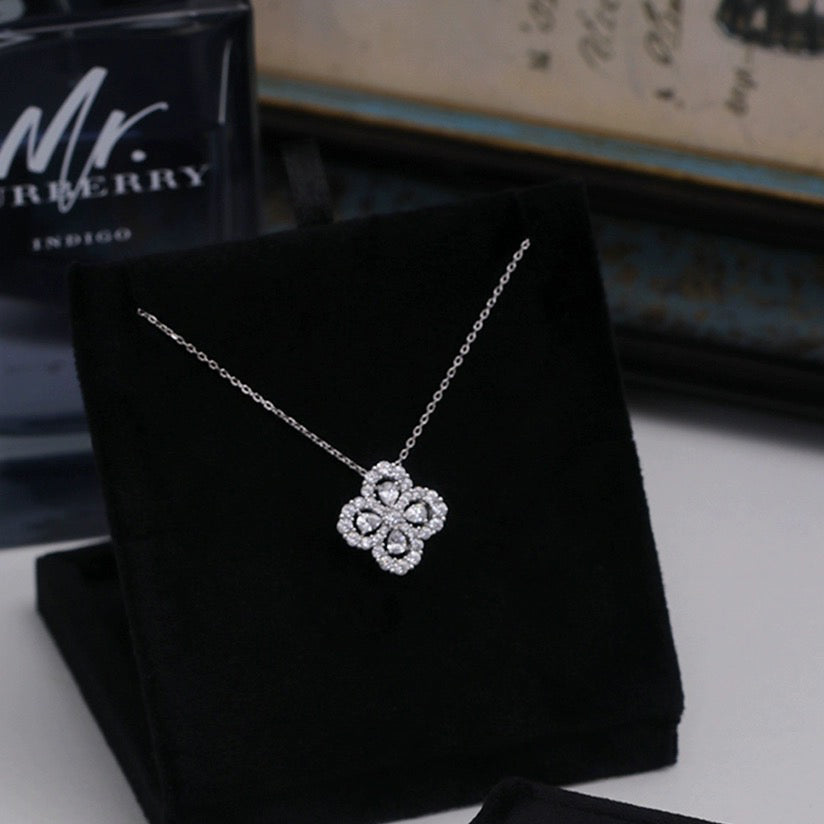 [Clover Jewelrys]LOOP NECKLACE FULL MOTIF DIAMOND COMBINATION